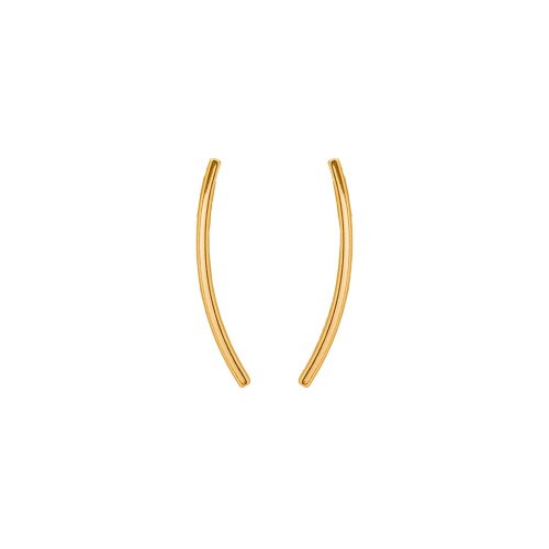 Curved ear climbers - Gold and Silver